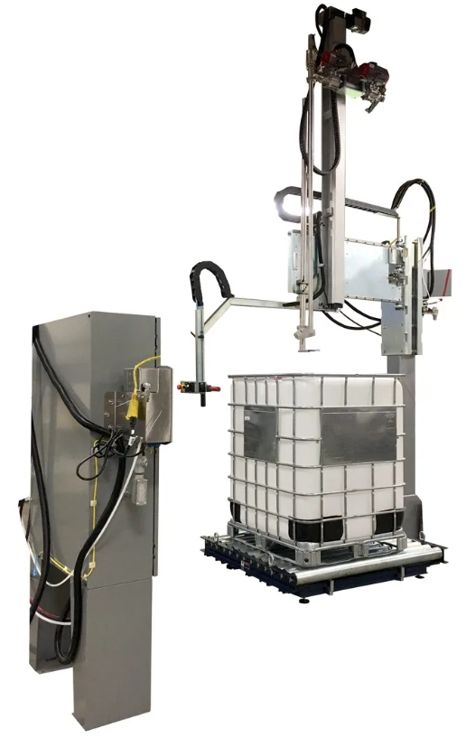 Swing-Arm Style Semi-Automatic Drum & Tote Filling Machine Swing-arm drum filler