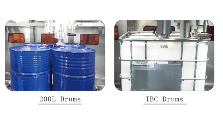 200L&1000L Automatic Uncapping -Filling -Capping Machine (double working station) Dual-station drum filling system